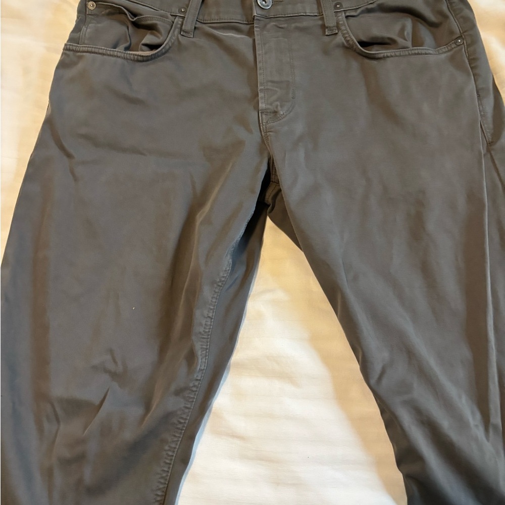 Hudson mens slim straight 5 pocket jeans, 33 waist 33 length, grey green stretch